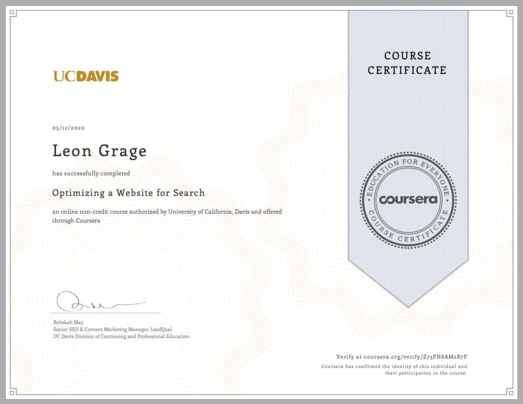 UC Davis - Optimizing a website for search